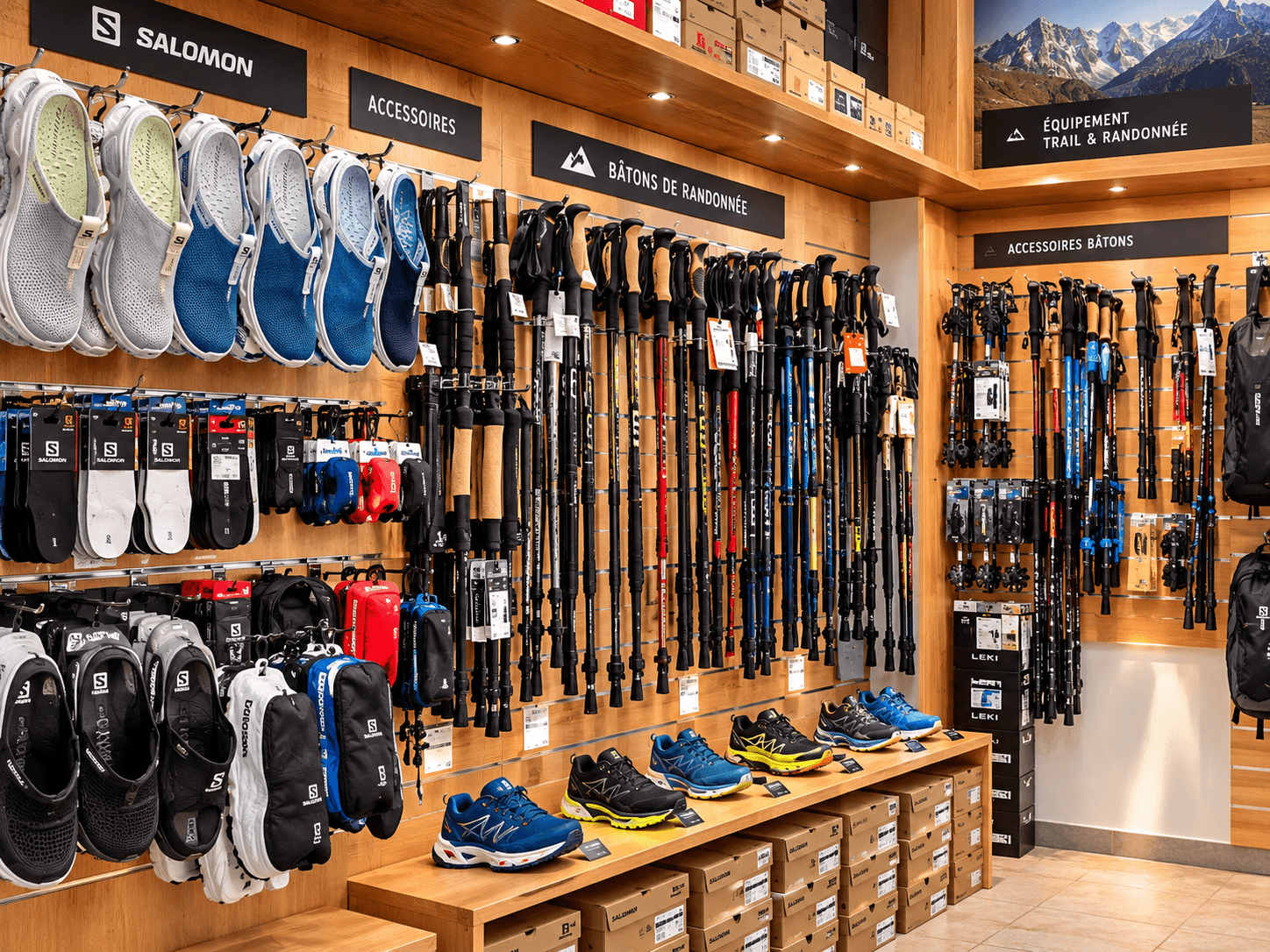 Bâtons et accessoires de randonnée dans la boutique Run Évasion