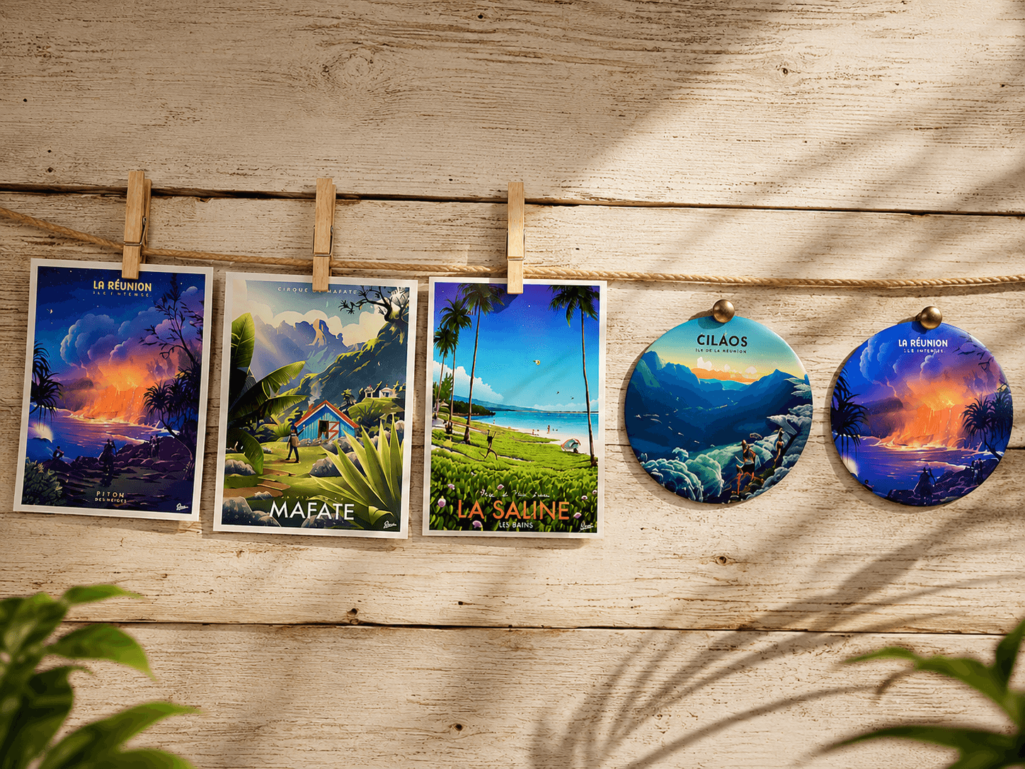 Cartes postales et magnets de La Réunion